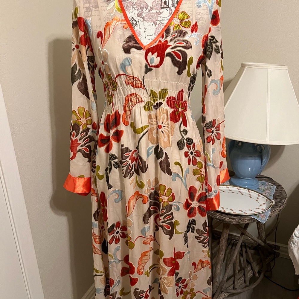 Vibrant Floral Long Sleeve Dress